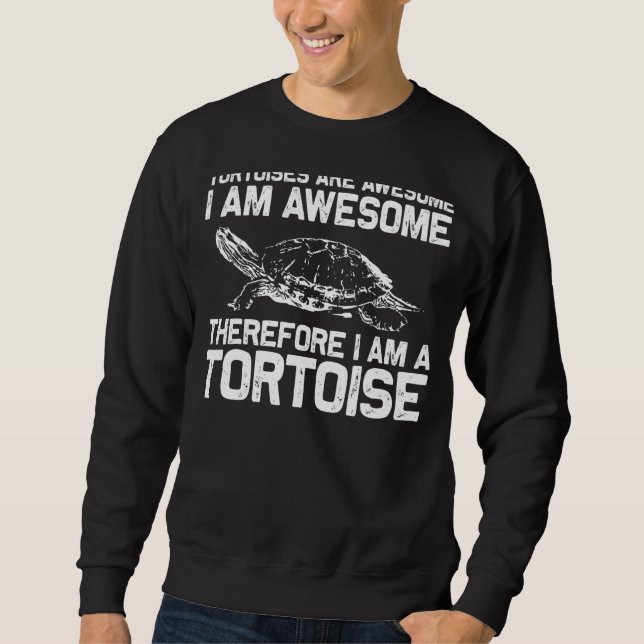 Tortoise Designs For Men Women Turtle Terrapin   Lång Ärmad Tröja (Framsida)