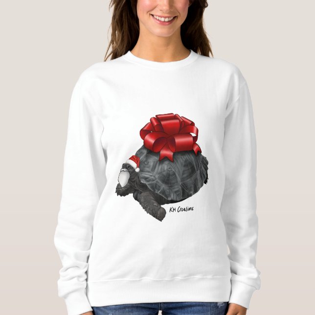 Tortoise helgdag sweatshirt t shirt (Framsida)