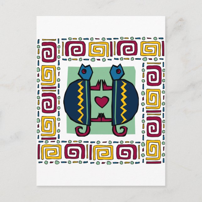 tortoise-in-kärlek vykort (Framsida)