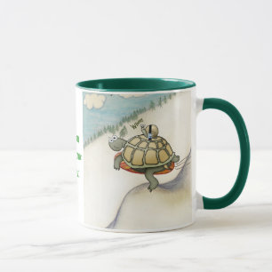 Tortoise med snigel i säkerhetsbälte mugg