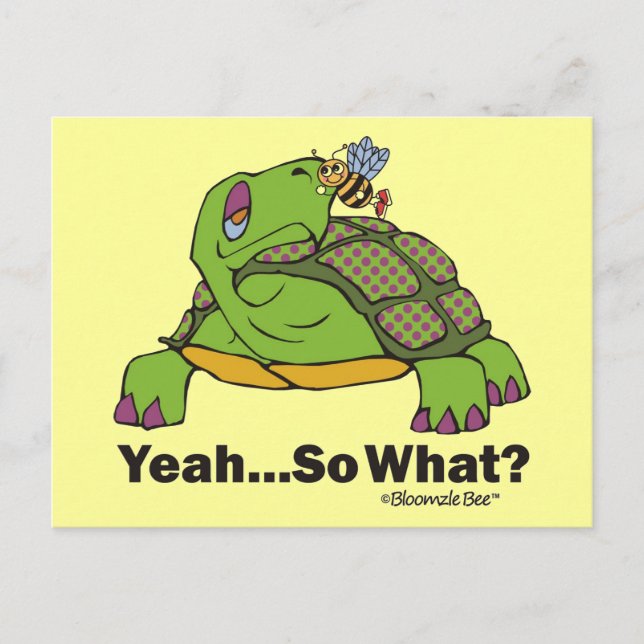 Tortoise och Bee Vykort (Framsida)