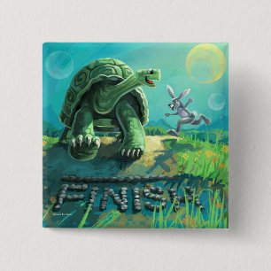 Tortoise och Hare Art Knapp