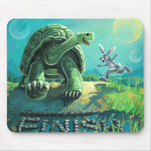 Tortoise och Hare Art Musmatta