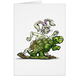 Tortoise och Hare Hälsningskort