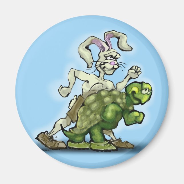 Tortoise och Hare Magnet (Framsidan)