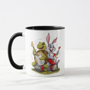 Tortoise och Hare Rock and roll Mugg