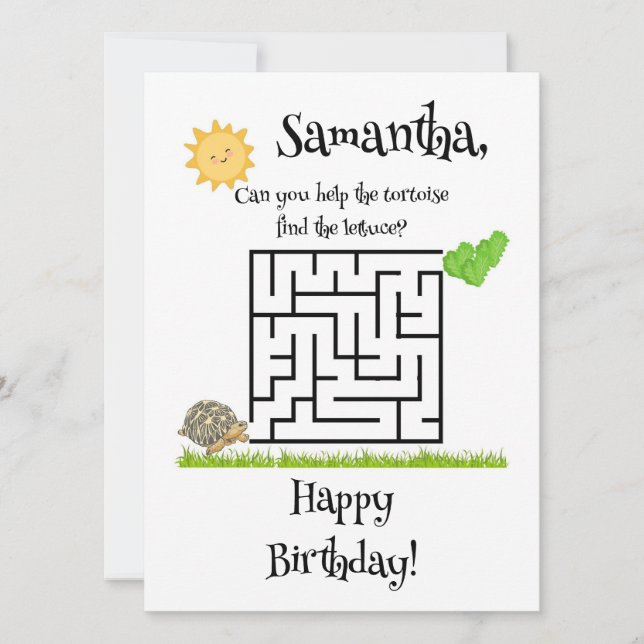 Tortoise och sallat, födelsedagspressar (Framsida)