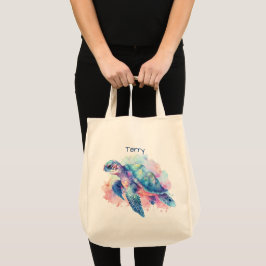 Tortoise och Whale Personlig Tygkasse