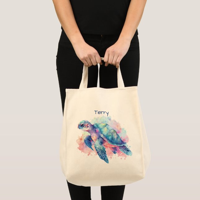 Tortoise och Whale Personlig Tygkasse (Framsida (produkt))