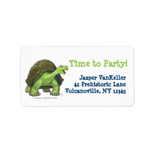 Tortoise Party Centre Adressetikett