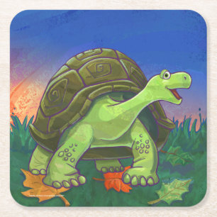 Tortoise Party Centre Underlägg Papper Kvadrat