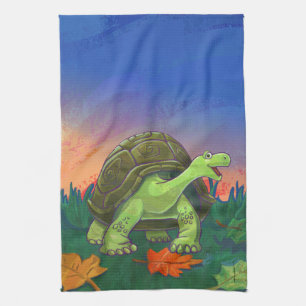 Tortoise-presentationer och tillbehör kökshandduk