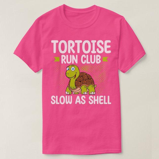 Tortoise Running Klubb Slow As Snäcka Springer Mar T Shirt (Design framsida)