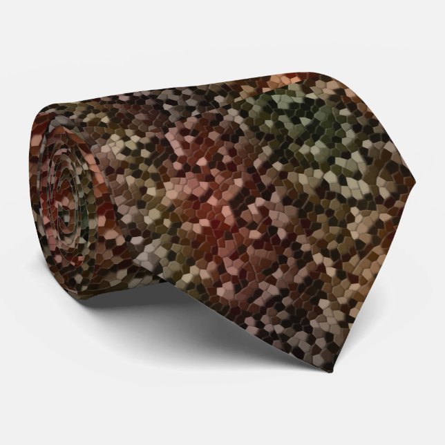 Tortoise Shell Camo Neck Tie Slips (Rullad)