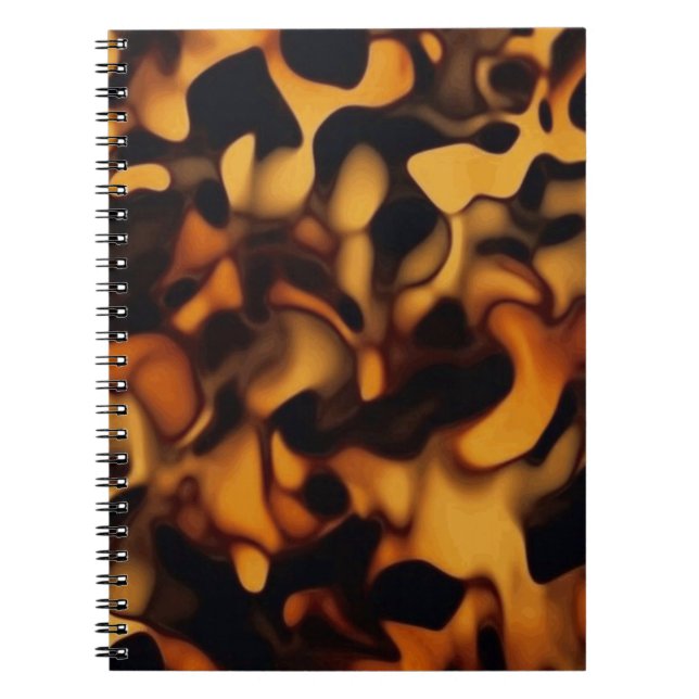 Tortoise Shell Turtle Shell Pattern Amber Brown Anteckningsbok (Framsidan)