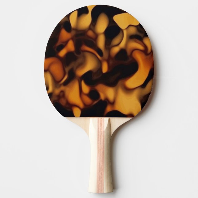 Tortoise Shell Turtle Shell Pattern Amber Brown Pingisracket (Framsidan)