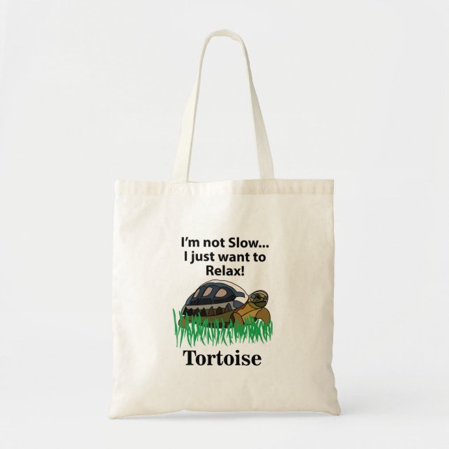 Tortoise Slappna av i Cute Pet Funny Tygkasse (Framsidan)
