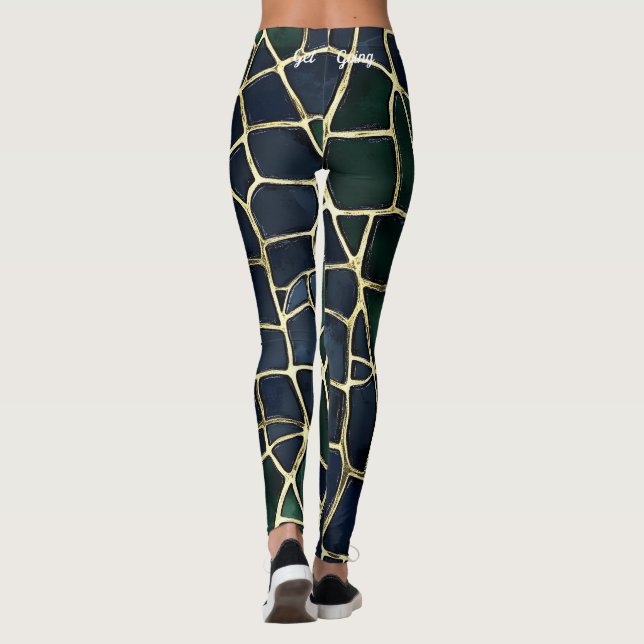 Tortoise Snäcka Animal Print Leggings (Baksida)