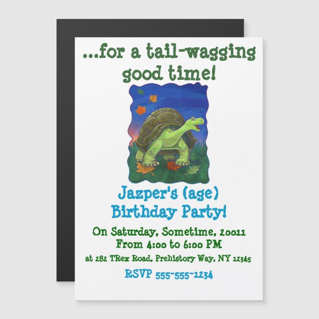 Tortoise Stationery Magnetisk Inbjudningskort (Fram/baksida)
