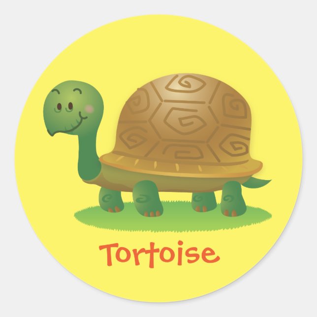 Tortoise Sticker Runt Klistermärke (Framsida)