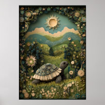 Tortoise | Sunny Summer Forest Art