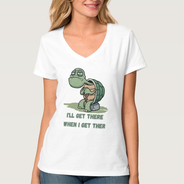 Tortoise tecknad t shirt (Framsida)