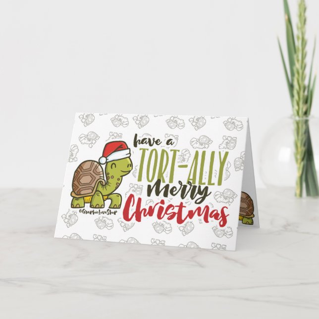 Tortoise Tortally God jul Kort (Framsida)