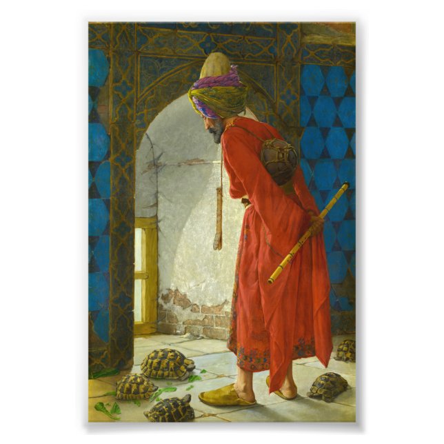 Tortoise Trainer, 1906 av Osman Hamdi Bey Fototryck (Framsidan)