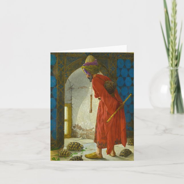 Tortoise Trainer, 1906 av Osman Hamdi Bey Tack Kort (Framsida)