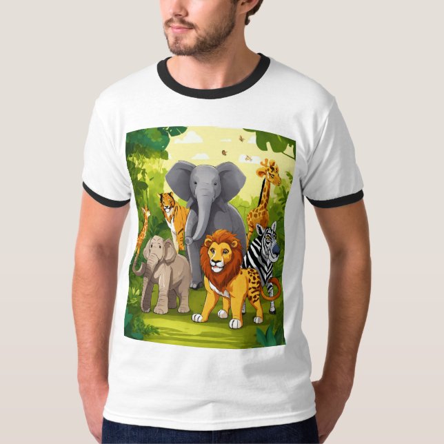 Tortoise Triumph: Jungle Firande T-Shirt (Framsida)