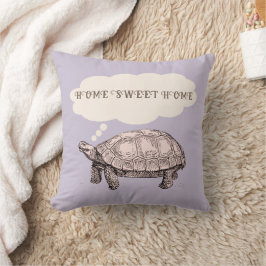 Tortoise/Turtle Funny Dekorativ kudde (Lila)