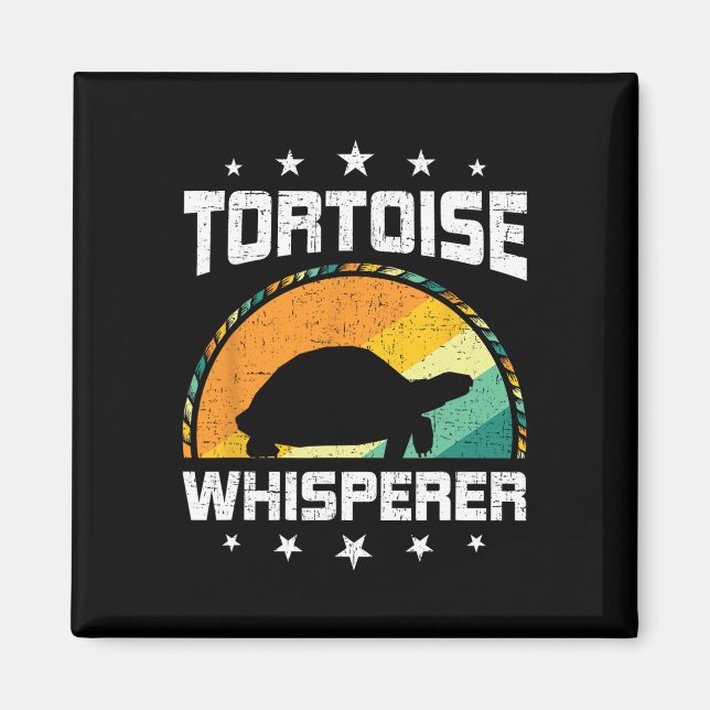 Tortoise Whisperer Flygfiske Aquarium Fish Tank Magnet (Framsidan)