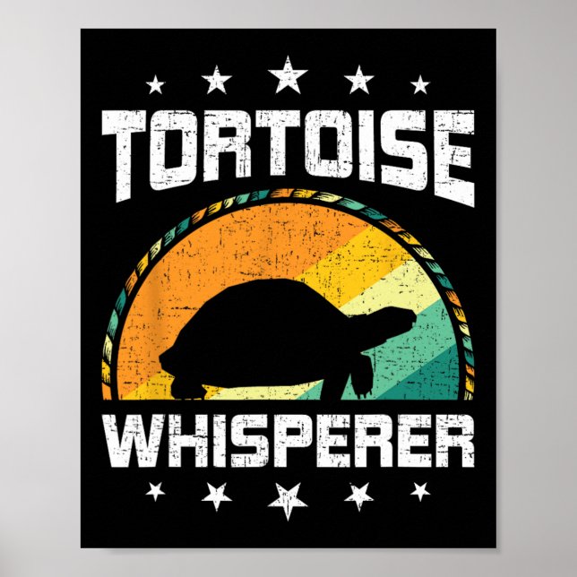 Tortoise Whisperer Flygfiske Aquarium Fish Tank Poster (Framsidan)
