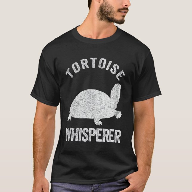 Tortoise Whisperer Turtle Älskare Funny Tortoise Q T Shirt (Framsida)