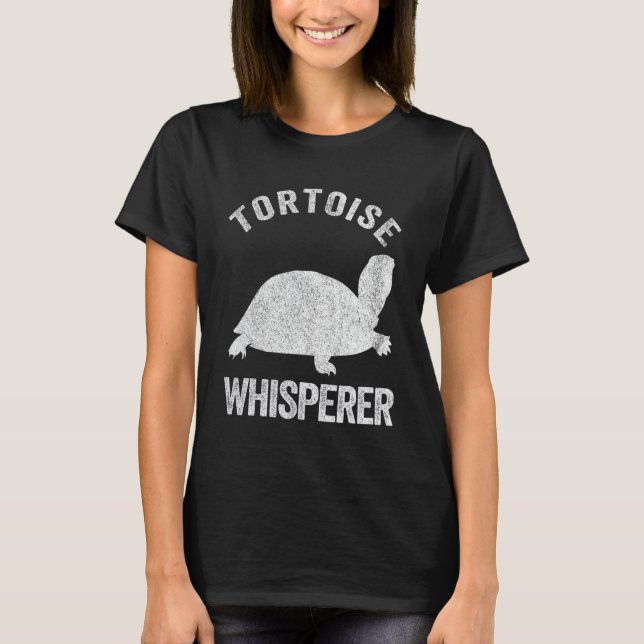 Tortoise Whisperer Turtle Älskare Funny Tortoise Q T Shirt (Framsida)
