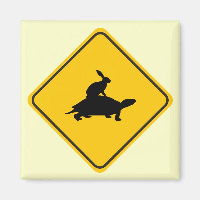 Tortoiseback Hare Crossing Magnet (Framsidan)