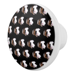 Tortoisehell Guinea Grisar Ceramic Door Knob. Knopp