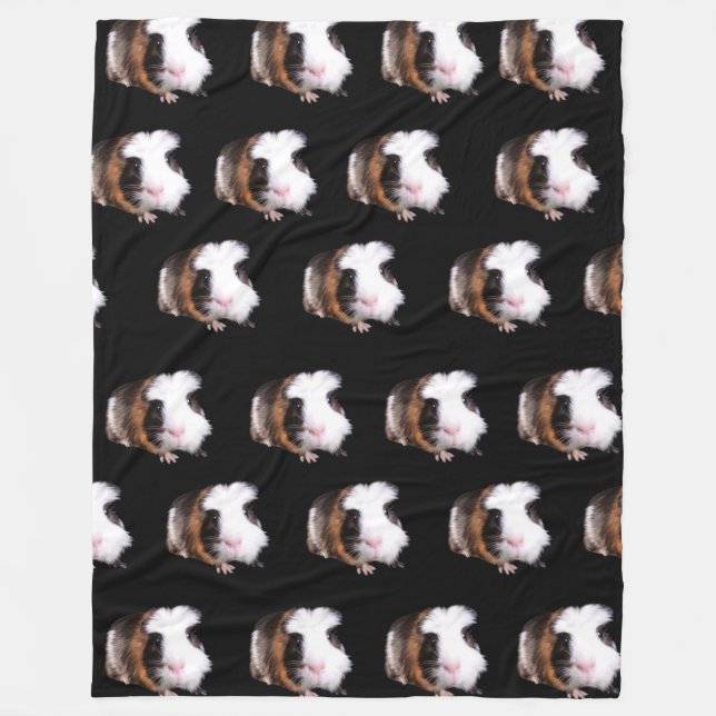 Tortoisehell Guinea Grisar Large Fleece Blanket. (Framsidan)