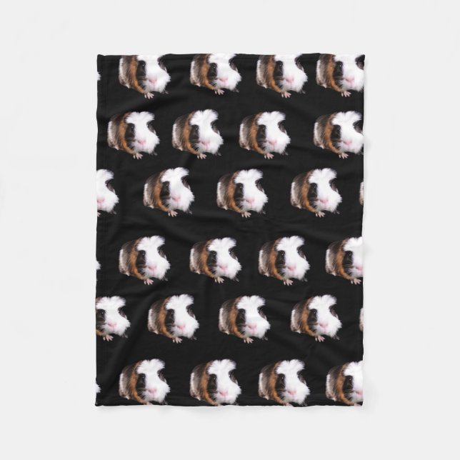 Tortoisehell Guinea Grisar Small Fleece Blanket. (Framsidan)