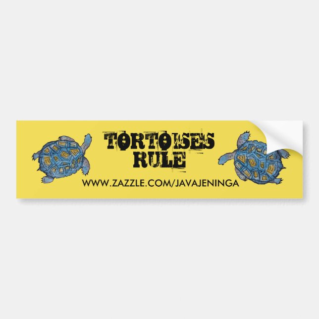 Tortoises Rule Bumper Sticker Bildekal (Framsidan)