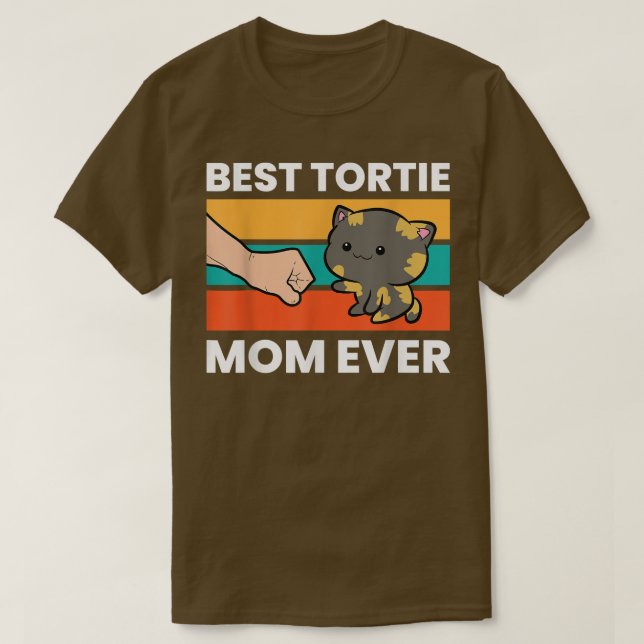 Tortoiseshell Cat Mamma Best Tortie Mamma T Shirt (Design framsida)