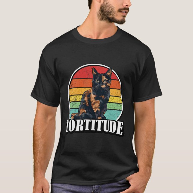 Tortoiseshell Cat T Shirt (Framsida)