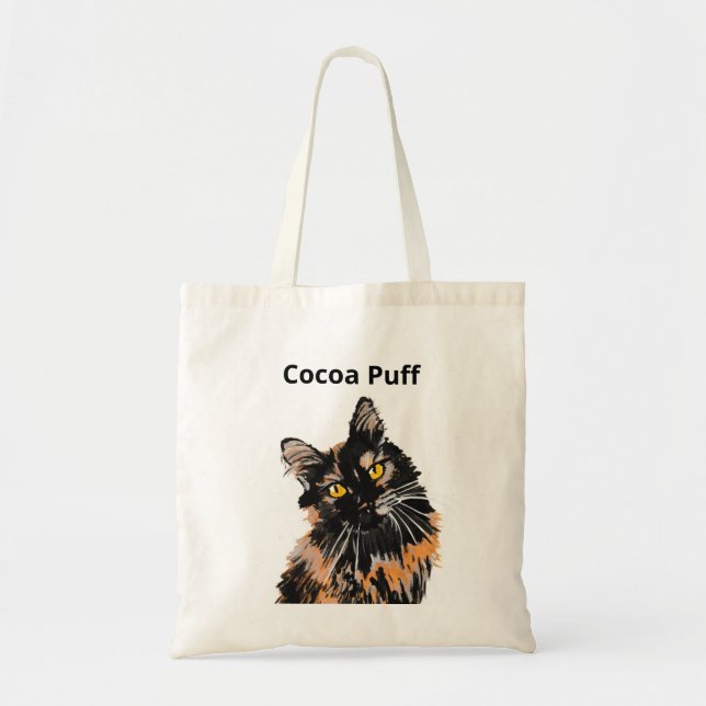 Tortoiseshell Cat Tote Bag Tygkasse (Framsidan)