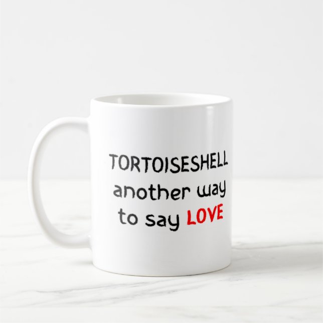 Tortoiseshell kärlek kaffemugg (Vänster)