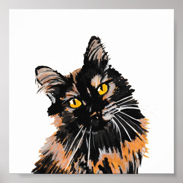 Tortoiseshell-kattutskrift Poster (Framsidan)