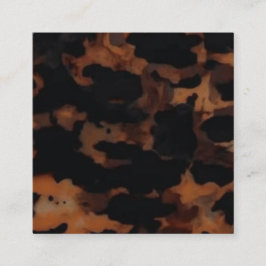 Tortoiseshell Seamless Mönster, Chic TortoiseShell Fyrkantigt Visitkort