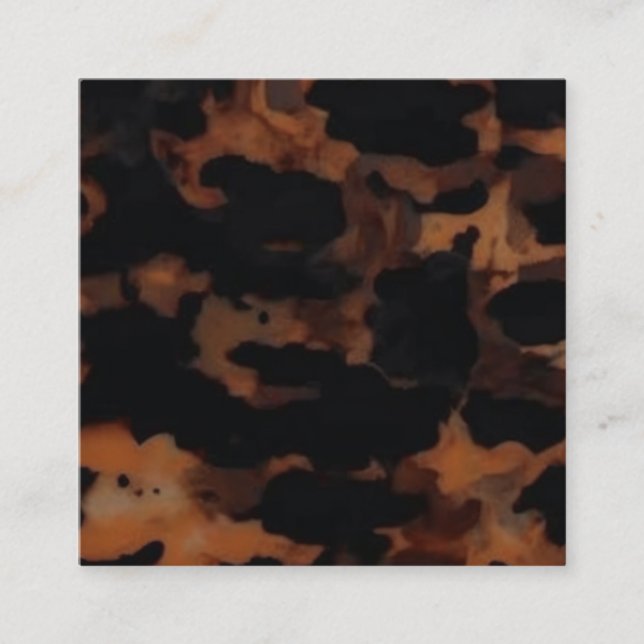 Tortoiseshell Seamless Mönster, Chic TortoiseShell Fyrkantigt Visitkort (Framsida)