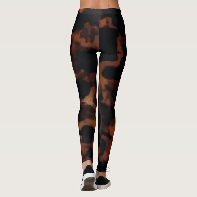 Tortoiseshell Seamless Mönster, Chic TortoiseShell Leggings (Baksida)