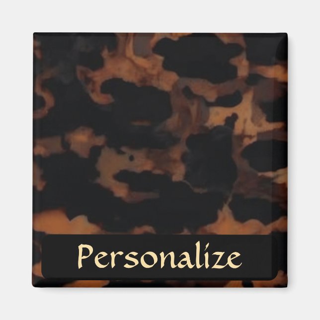 Tortoiseshell Seamless Mönster, Chic TortoiseShell Magnet (Framsidan)