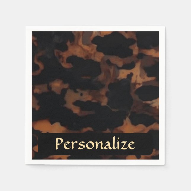 Tortoiseshell Seamless Mönster, Chic TortoiseShell Pappersservett (Framsidan)